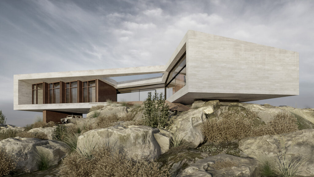 Modern house in the mountains